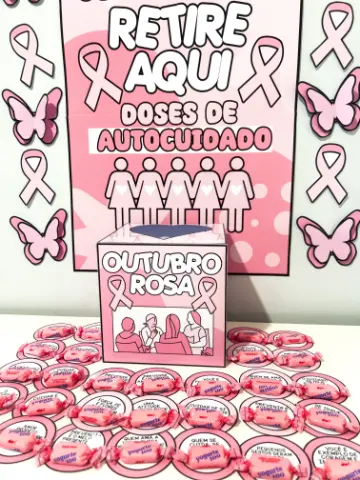 Cantinho Motivacional Outubro Rosa – Fichas e Decoração — capa do material