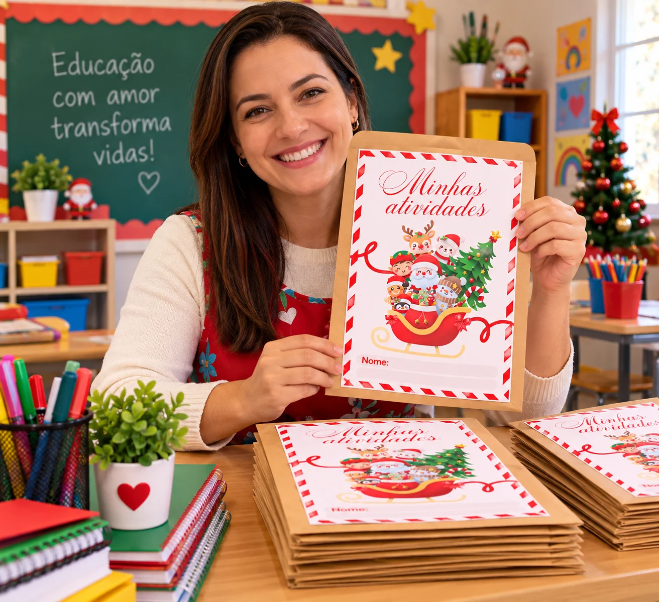Capa Minhas Atividades de Natal – Pasta de Atividades Infantil — capa do material