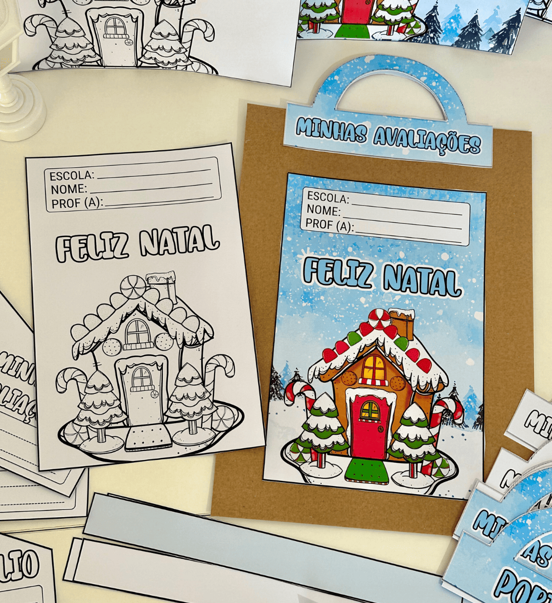 Capas de Atividades de Natal: Kit Casinha para Imprimir — amostra 3: Como usar com a turma