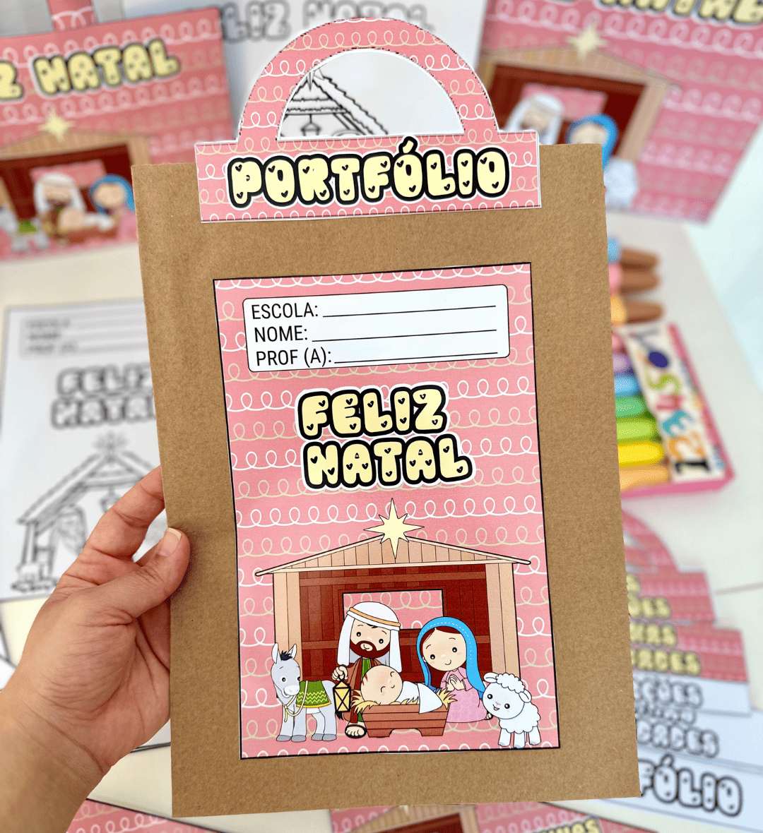 Capas de atividades Natal Cristão 2: kit em PDF para imprimir — amostra 1: Capas de atividades com o tema Natal Cristão