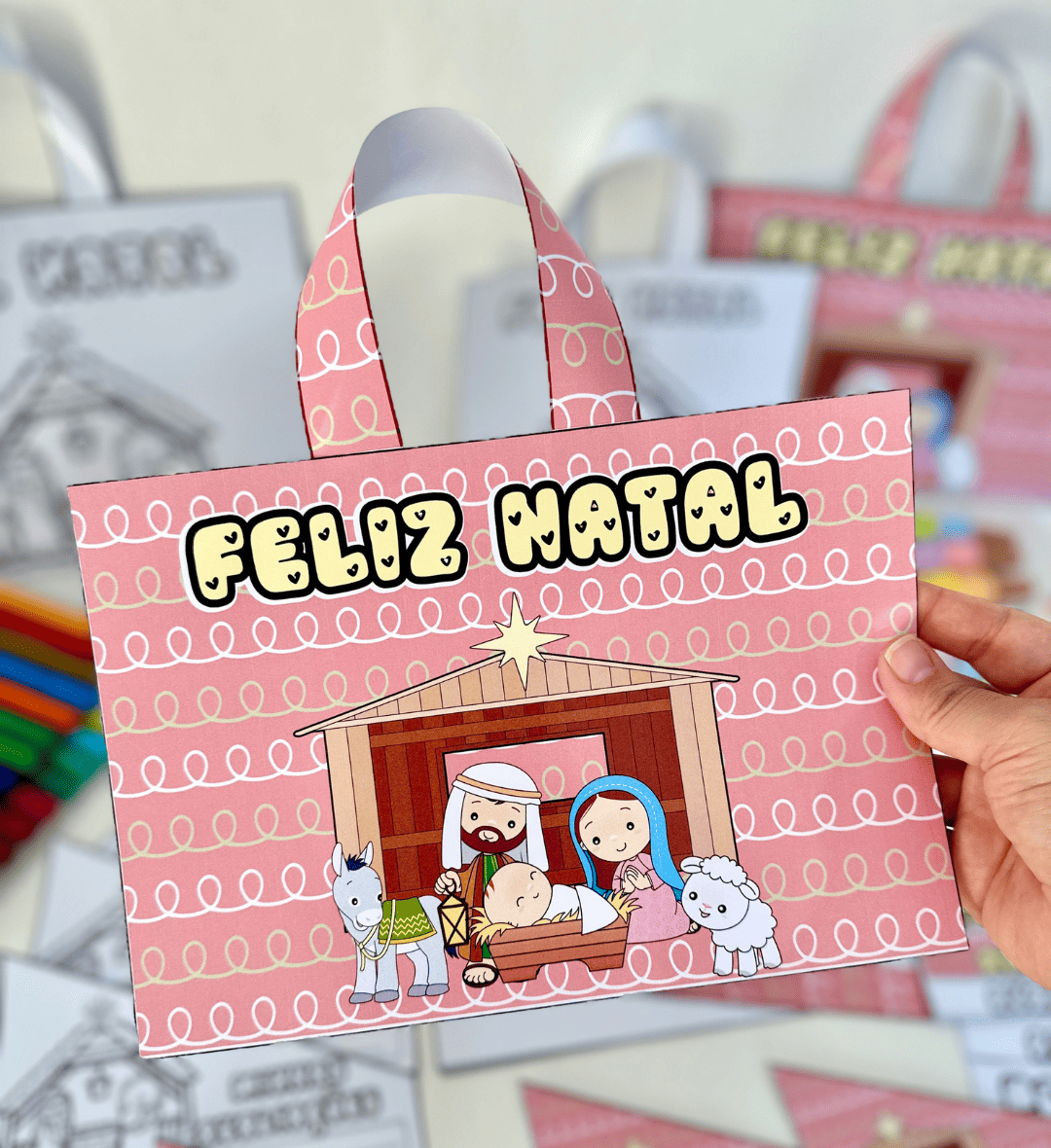 Capas de atividades Natal Cristão 2: kit em PDF para imprimir — amostra 3: Como usar em sala de aula
