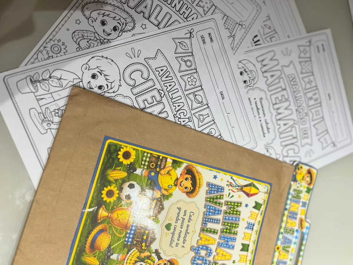 Capas de Avaliações Bimestrais - Tems Festa Junina — amostra 3: Chegou a forma mais criativa e encantadora de entregar as…