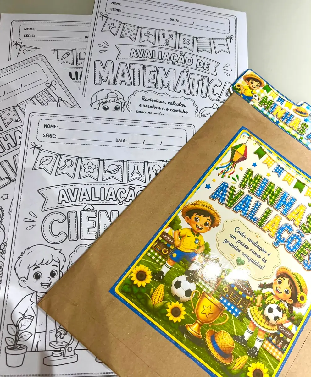Capas de Avaliações Bimestrais - Tems Festa Junina — amostra 6: Chegou a forma mais criativa e encantadora de entregar as…