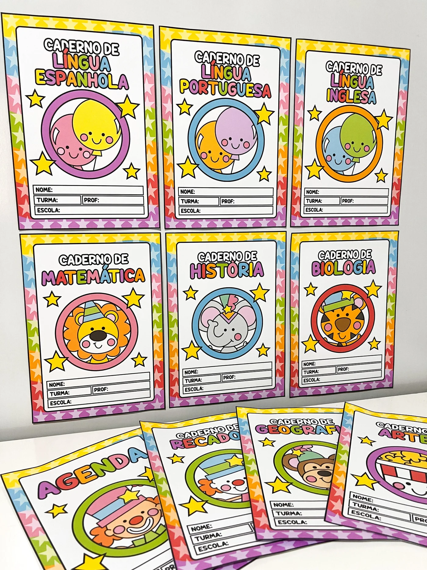 Capas de caderno tema circo da alegria — amostra 3: Capas de Matérias: Circo da Alegria O Capas de Matérias: Circo da…