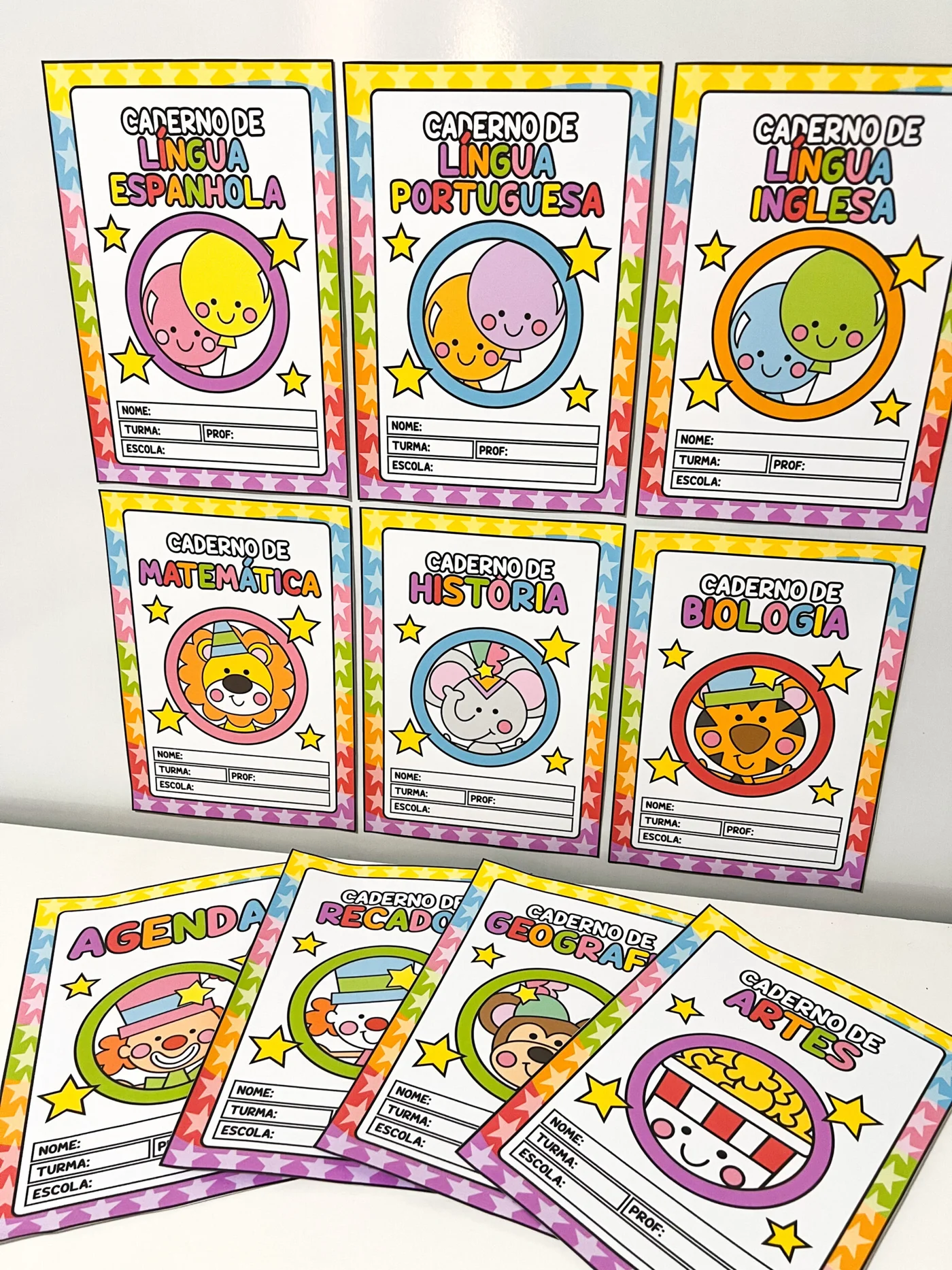 Capas de caderno tema circo da alegria — amostra 4: Capas de Matérias: Circo da Alegria O Capas de Matérias: Circo da…