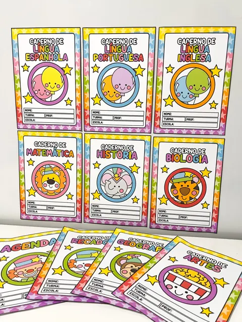 Capas de caderno tema circo da alegria — capa do material