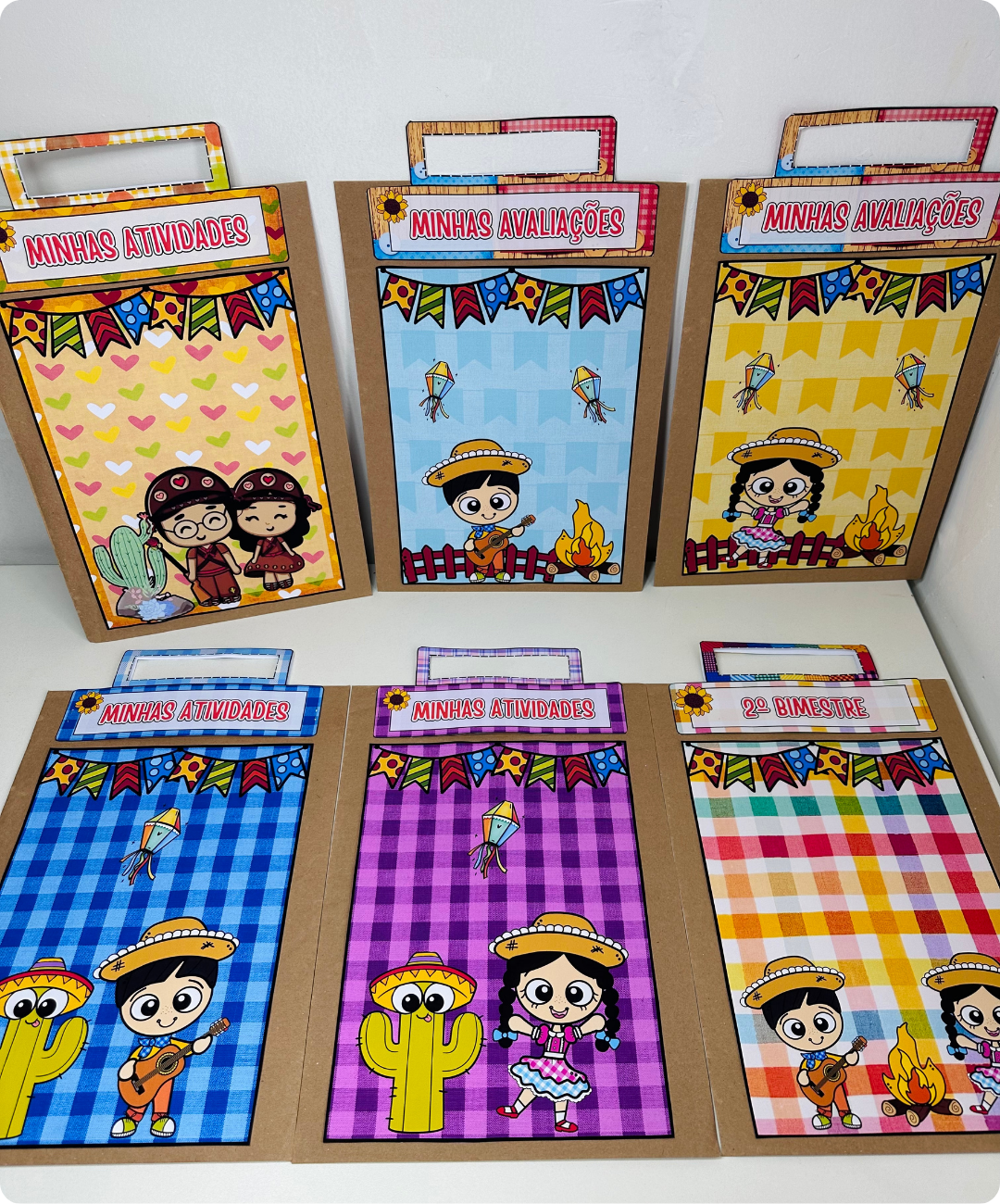 Capas de festa junina para imprimir — amostra 5: Organize atividades e avaliações no fechamento do bimestre com capas de…