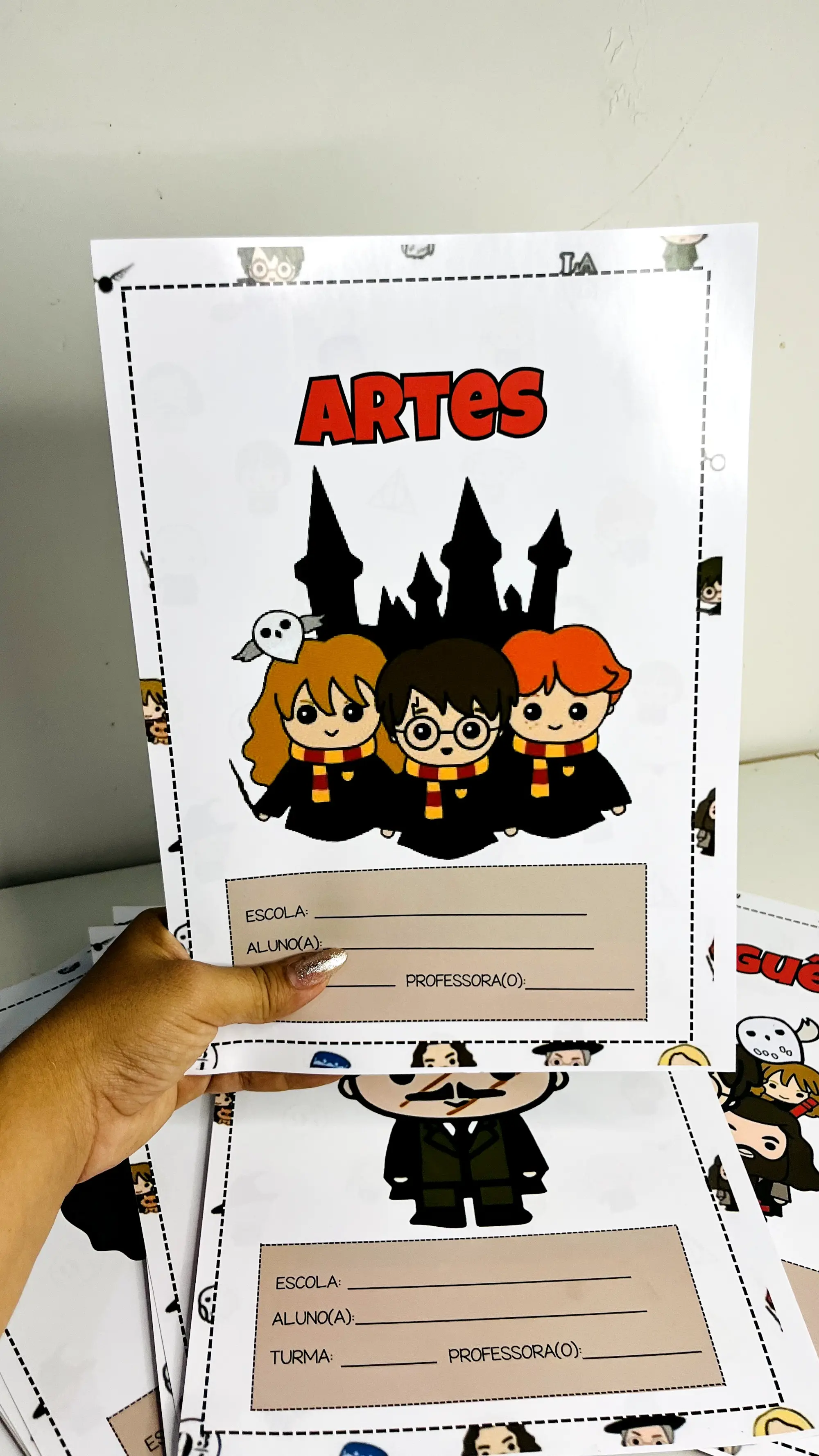 Capas Escolares Harry Potter – Educação Infantil e Anos Iniciais — amostra 3: Coleção de capas escolares temáticas…