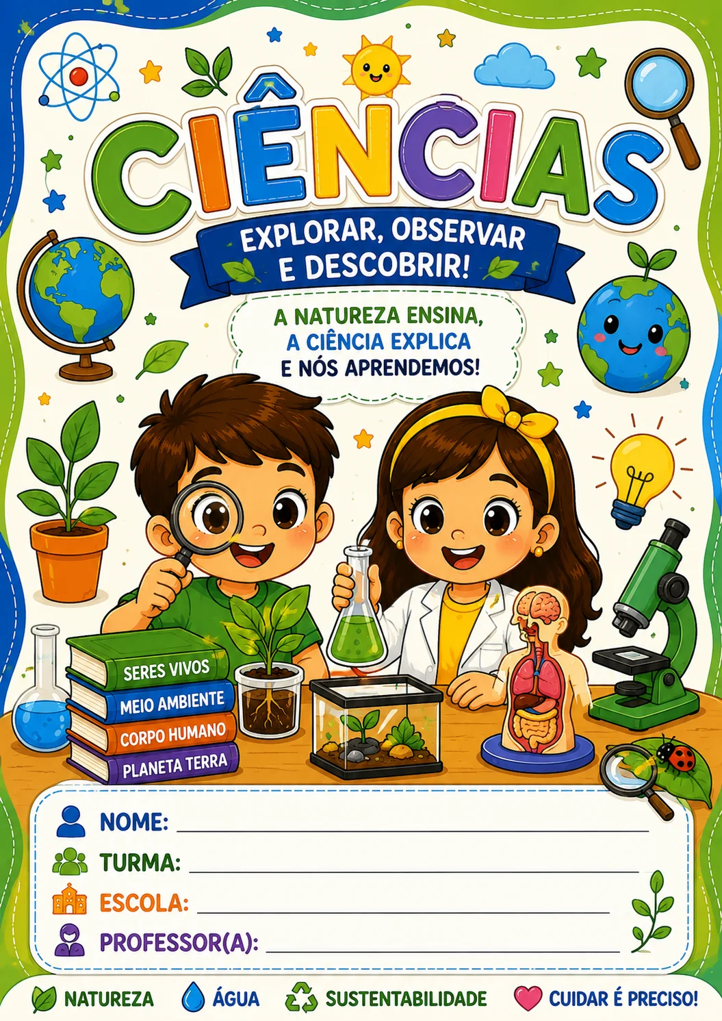 📚✨ CAPAS PARA CADERNOS — KIT COM 5 DISCIPLINAS ✨📚 — amostra 2: 📚✨ CAPAS PARA CADERNOS — KIT COM 5 DISCIPLINAS ✨📚 Deixe…