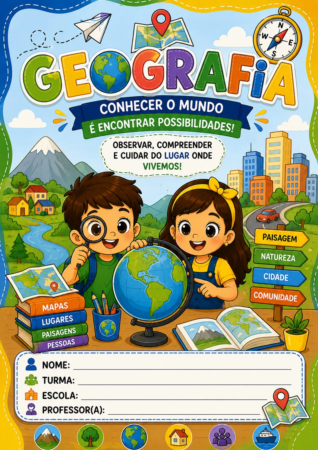 📚✨ CAPAS PARA CADERNOS — KIT COM 5 DISCIPLINAS ✨📚 — amostra 3: 📚✨ CAPAS PARA CADERNOS — KIT COM 5 DISCIPLINAS ✨📚 Deixe…