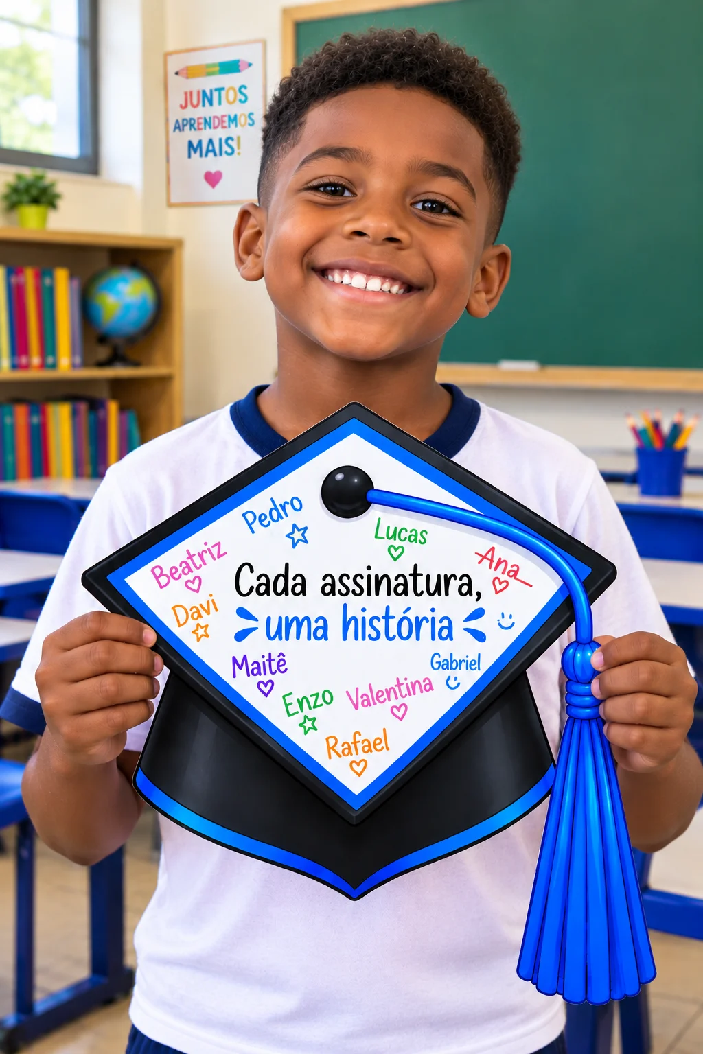Capelo de Formatura Escolar para Assinaturas PDF — Atividades para Educação Infantil: Capelo de formatura com assinaturas…