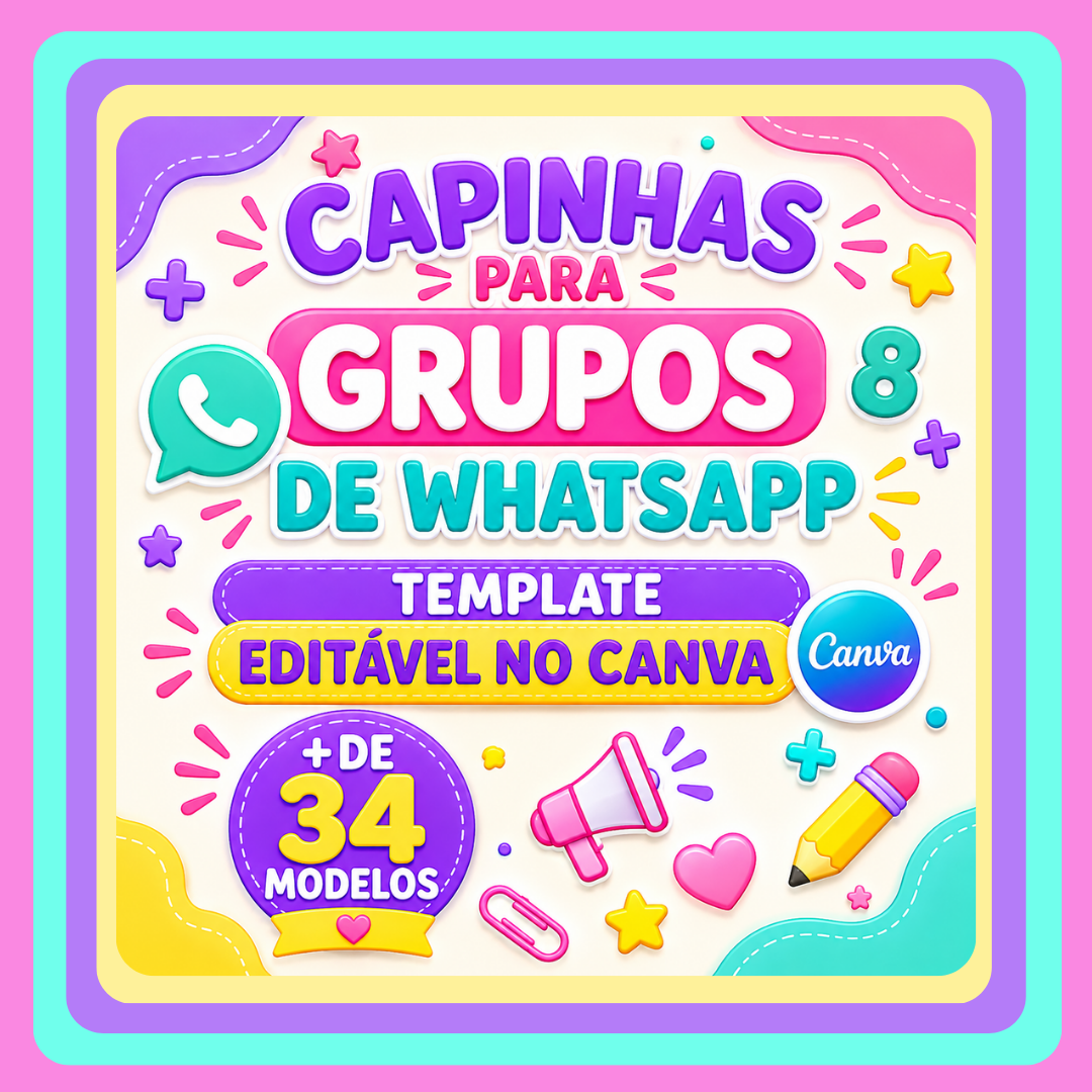 Capinhas para grupos de whatsApp - TEMPLATE EDITÁVEL NO CANVA — Alfabetização para Educação Infantil: Crie capinhas…