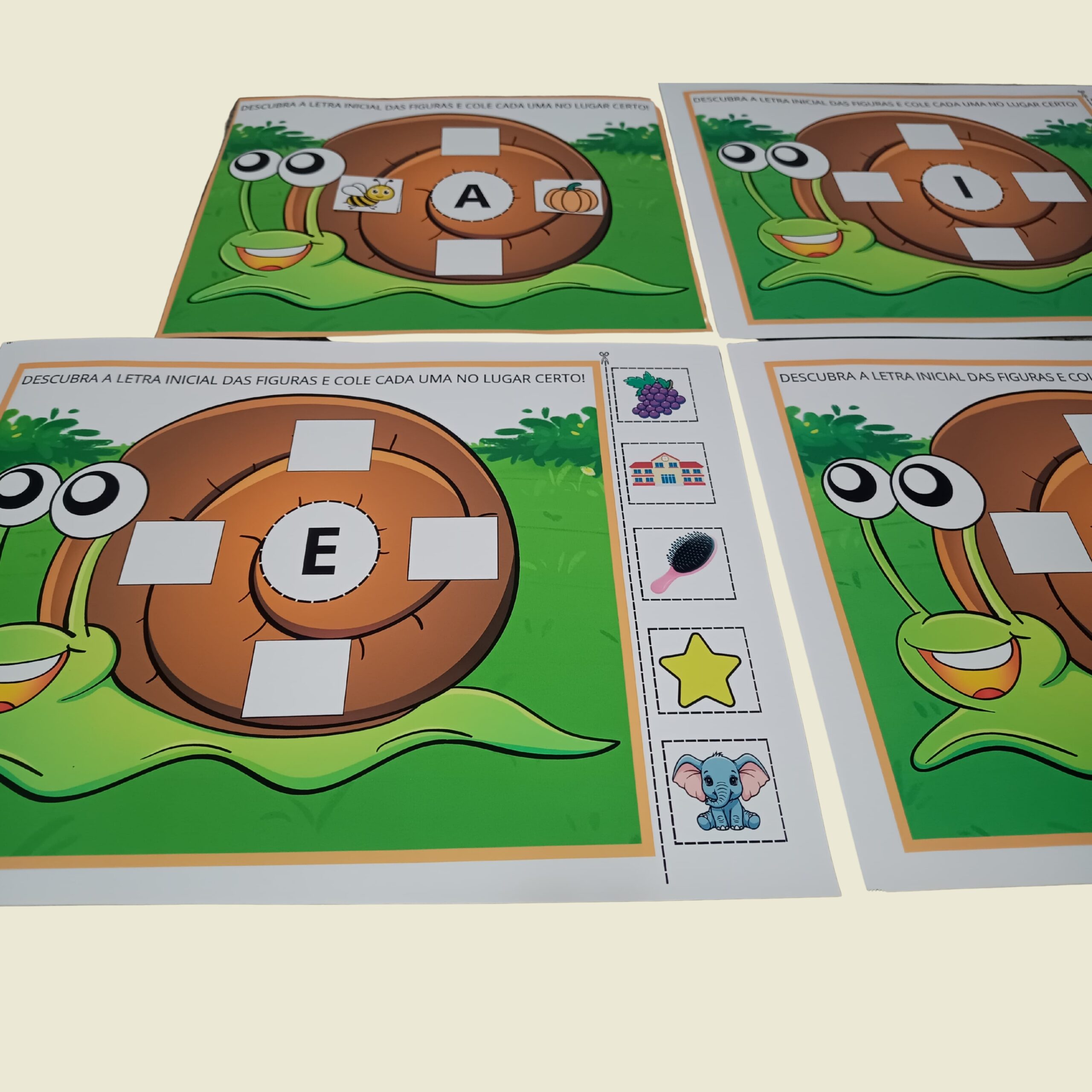 Caracol das vogais – PDF para Imprimir | Educação Infantil — Alfabetização para Educação Infantil: CARACOL DAS VOGAIS –…