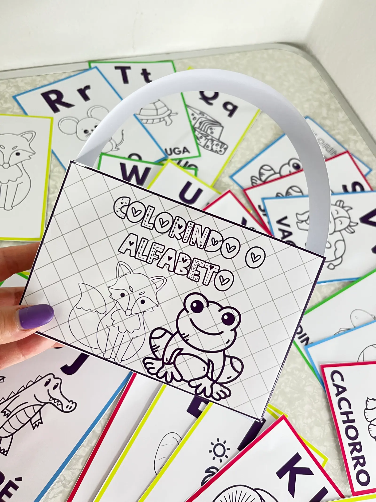 CARDS COLORINDO O ALFABETO – PDF para Imprimir — Alfabetização para Educação Infantil: Que tal deixar o aprendizado das…