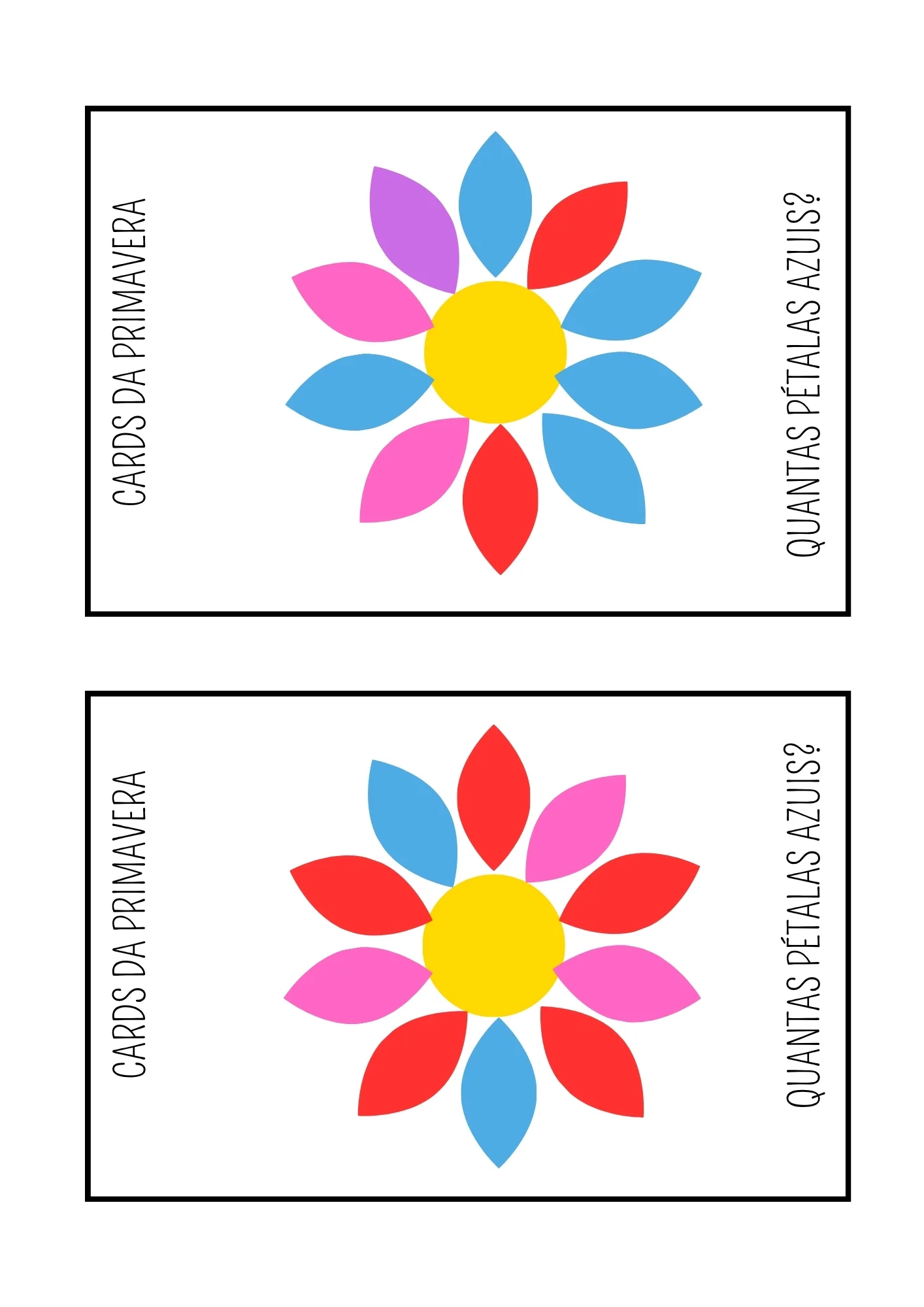 Cards da Primavera: Atividades Lúdicas e Educativas para Crianças — Alfabetização para Educação Infantil: Cards educativos…