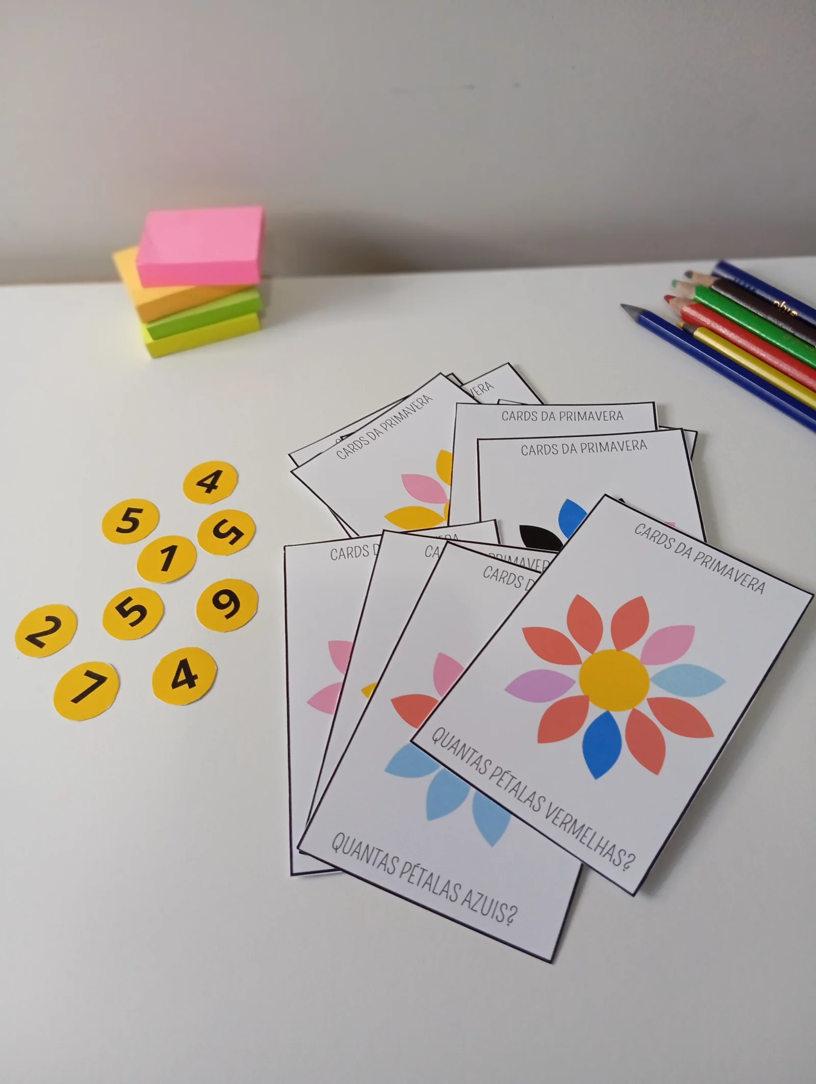 Cards da Primavera – Quantas Pétalas? Atividade de Contagem — amostra 4: Cards da Primavera para trabalhar contagem,…