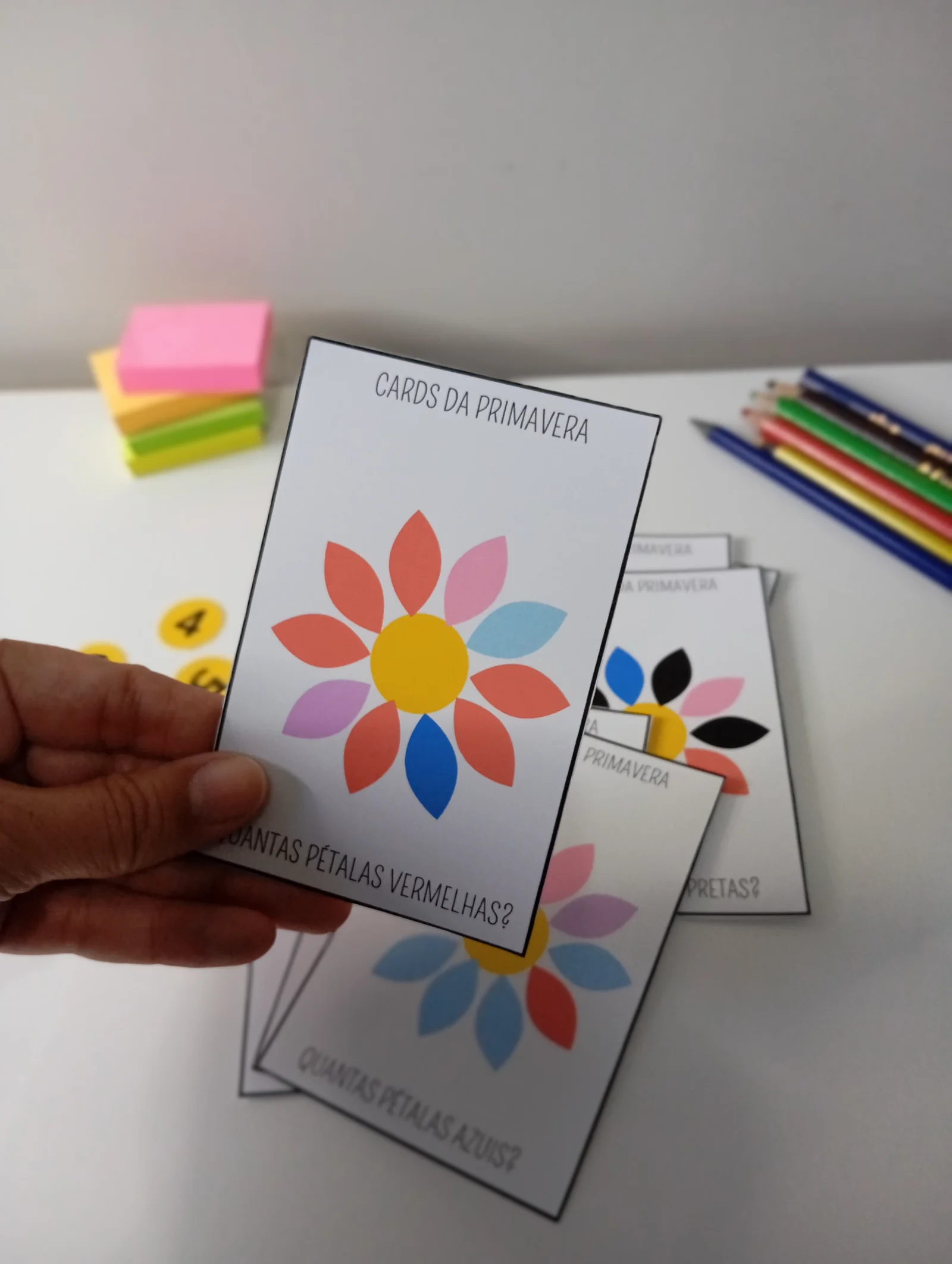 Cards da Primavera – Quantas Pétalas? Atividade de Contagem — amostra 5: Cards da Primavera para trabalhar contagem,…