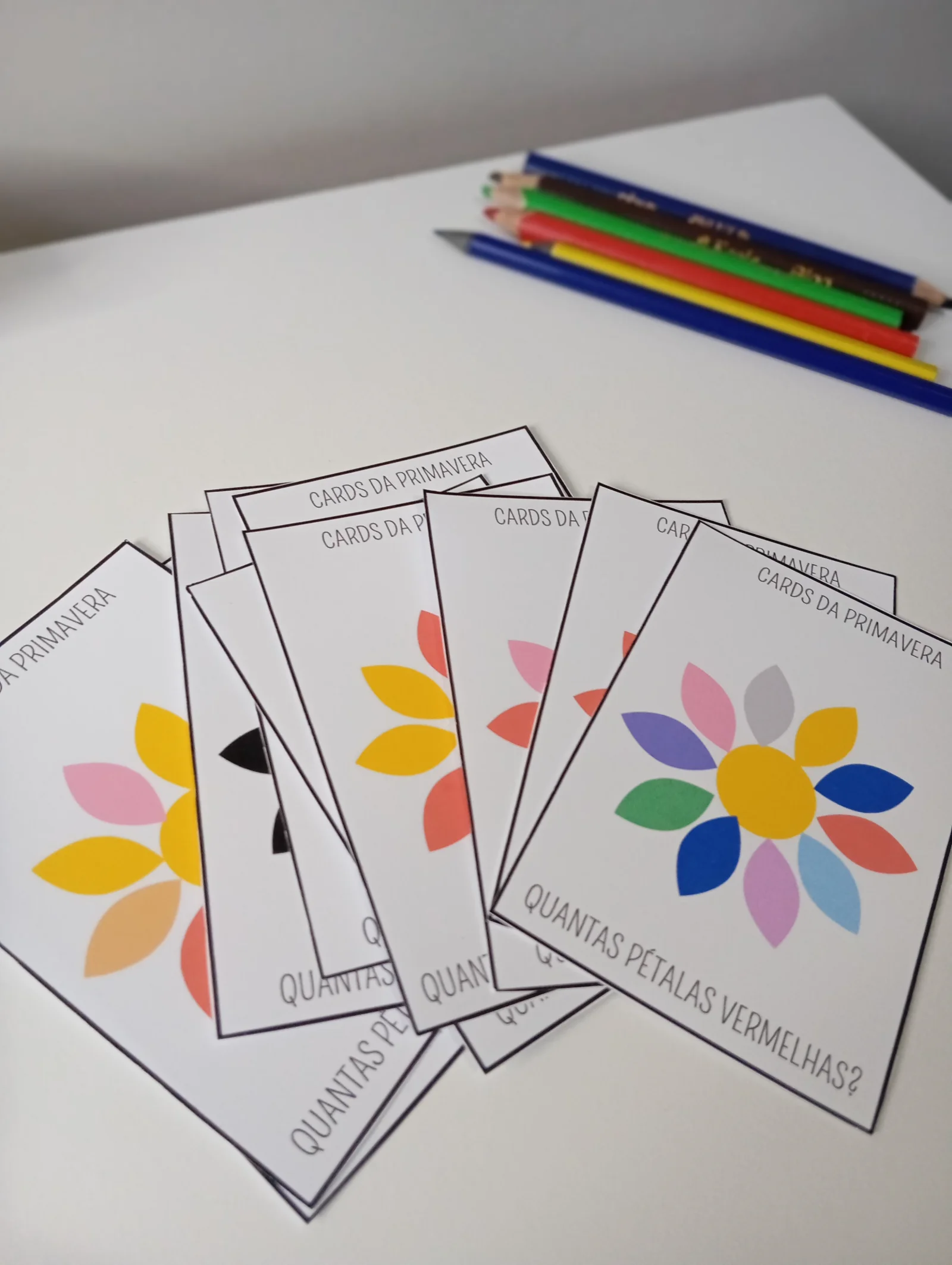 Cards da Primavera – Quantas Pétalas? Atividade de Contagem — amostra 6: Cards da Primavera para trabalhar contagem,…