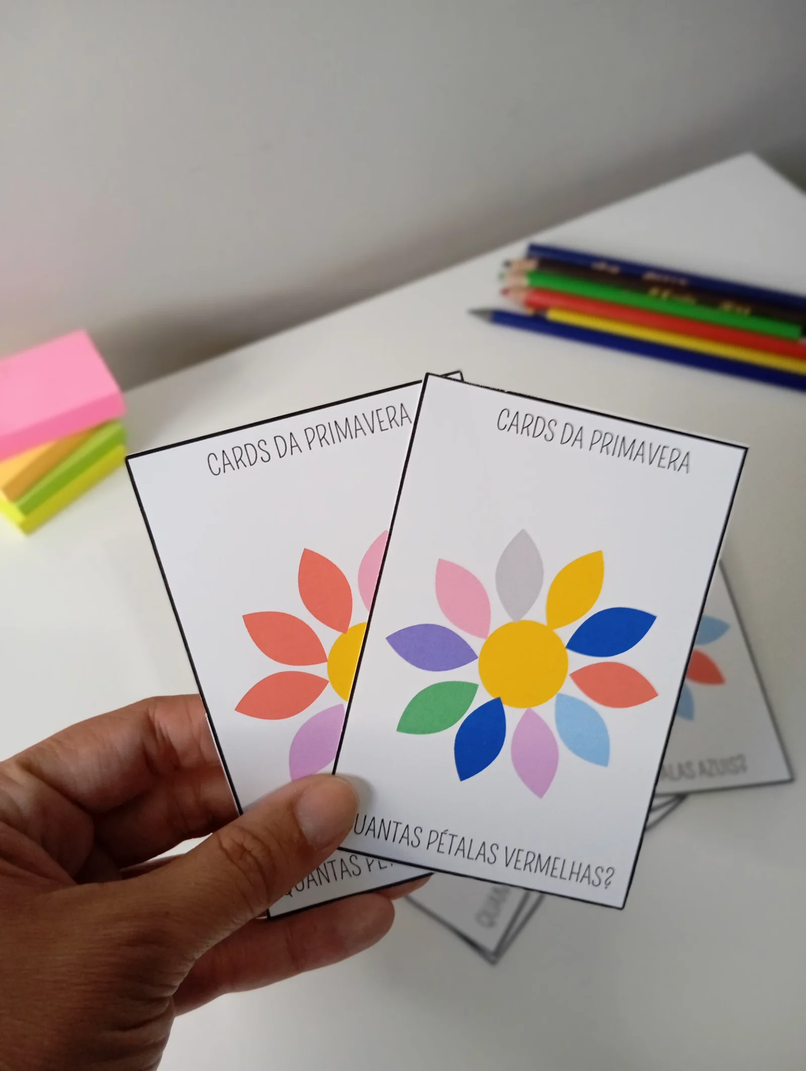Cards da Primavera – Quantas Pétalas? Atividade de Contagem — amostra 7: Cards da Primavera para trabalhar contagem,…
