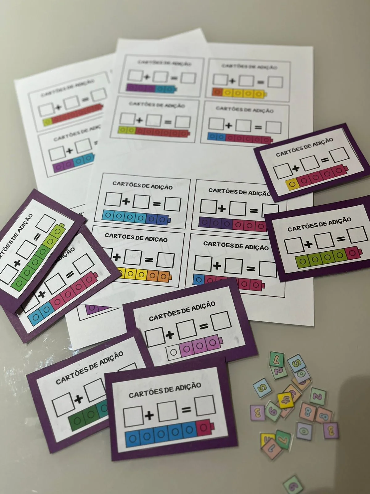 CARDS DA SOMA – Atividades para Imprimir — amostra 1: CARDS DA SOMA