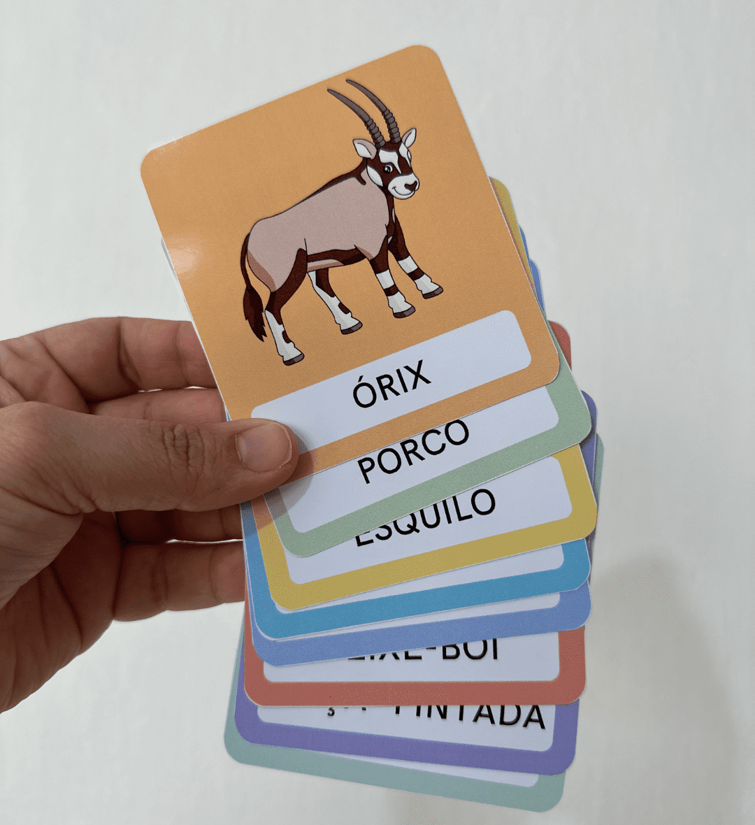Cards de animais: 84 cartões em PDF para imprimir — amostra 1: Cards de animais para explorar nomes e imagens