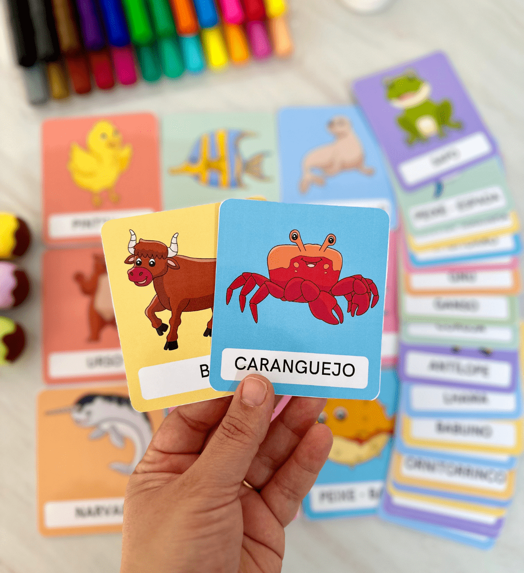 Cards de animais: 84 cartões em PDF para imprimir — amostra 3: Como usar os cards em sala de aula