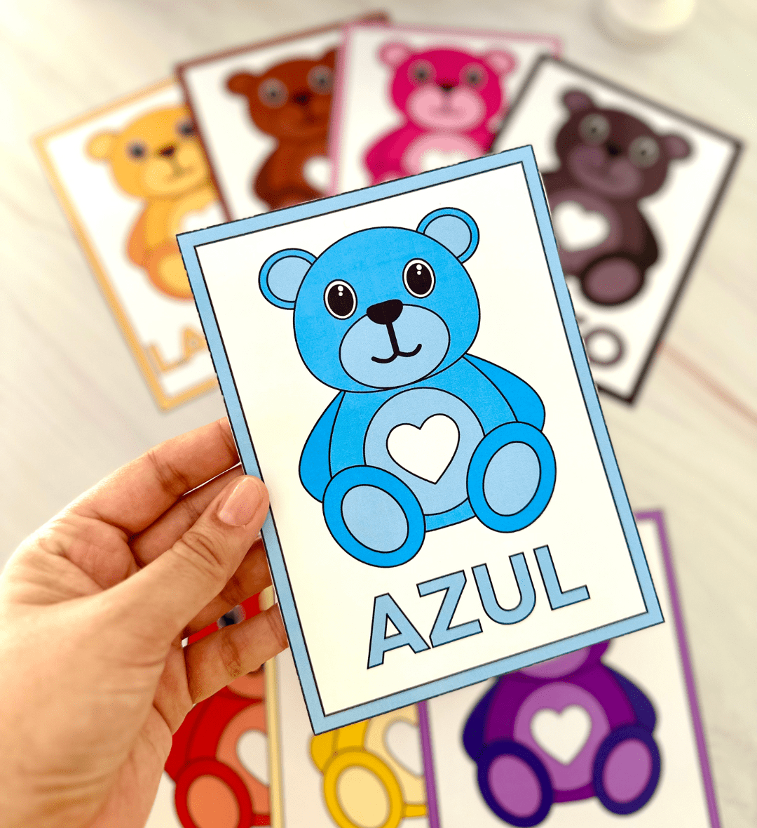 Cards de cores com ursinhos: PDF para Educação Especial — amostra 4: Objetivos pedagógicos e público indicado