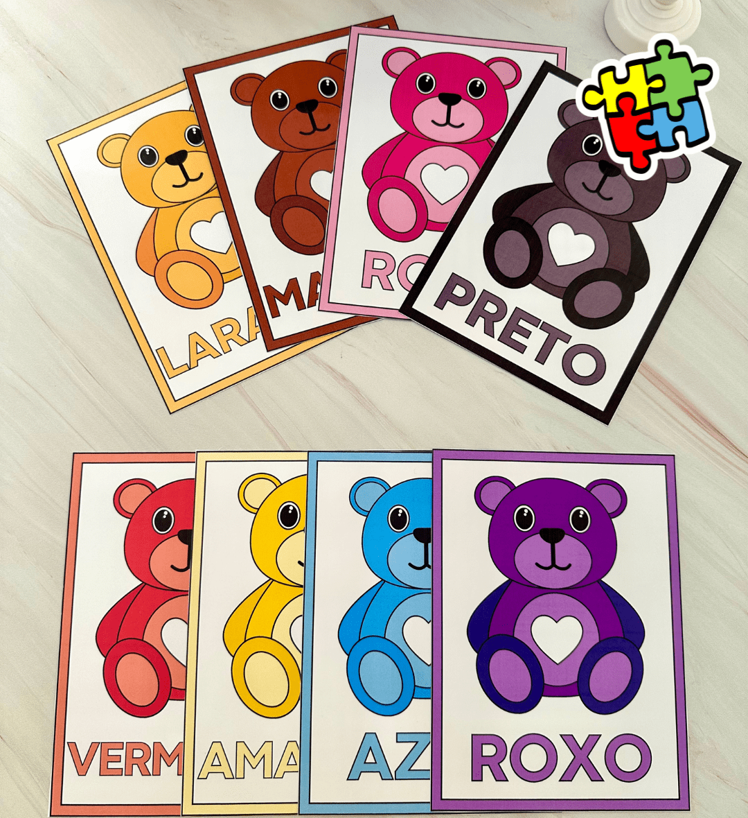 Cards de cores com ursinhos: PDF para Educação Especial — Atividades para Educação Infantil: Trabalhe a percepção visual e…