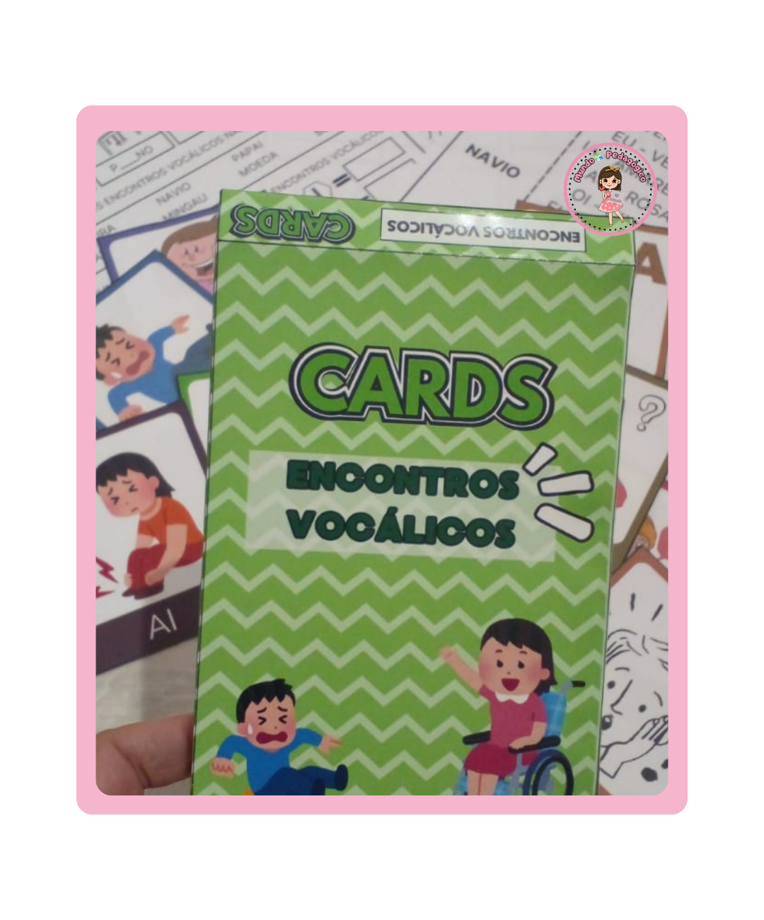 Cards de encontros vocálicos para imprimir — capa do material