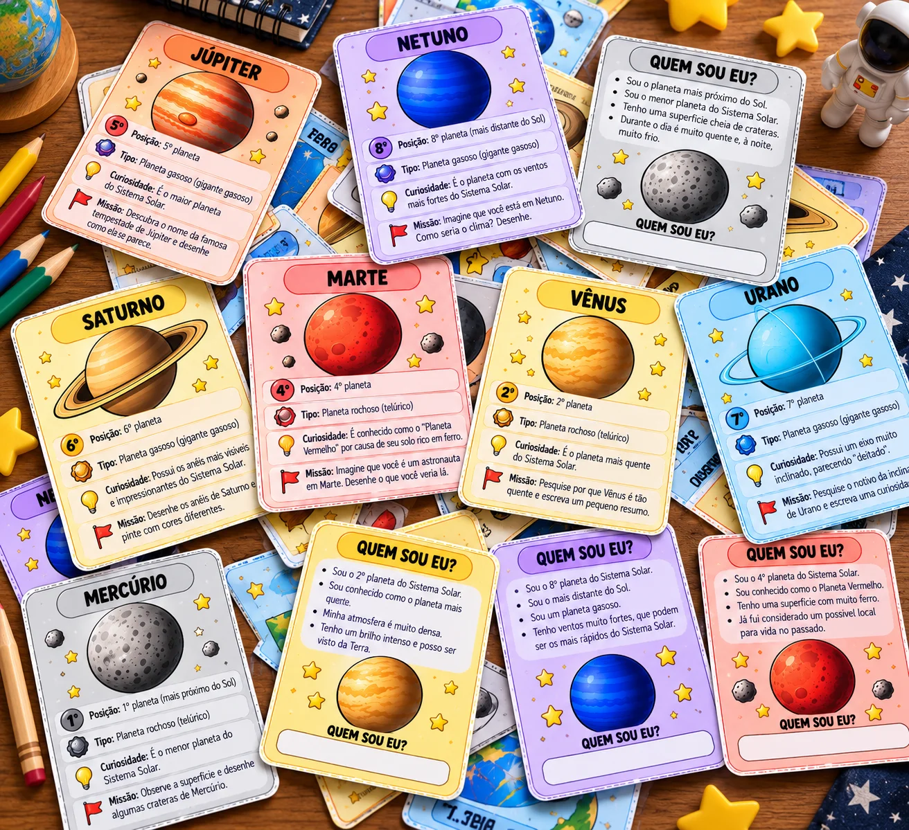 Cards de Estudo sobre os Planetas – Sistema Solar — amostra 1: Os Cards de Estudo sobre os Planetas são um recurso…
