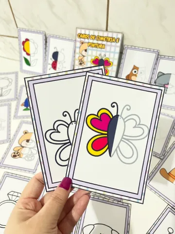 Cards de Simetria e Pintura: Atividades Educativas de Arte/Matemática — amostra 3: Recurso pedagógico interativo com cards…