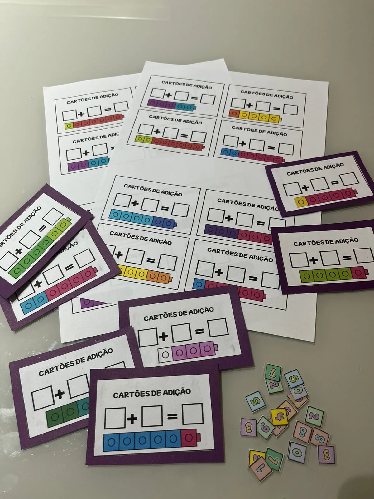 CARDS DE SOMA PARA ATIVIDADE LÚDICA - ENSINO FUNDAMENTAL — amostra 2: Se seus alunos ainda têm dificuldade com continhas……