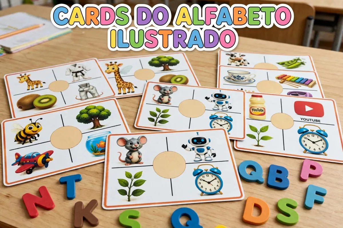 Cards do Alfabeto Ilustrado - Alfabetização e Anos Iniciais — Jogos pedagógicos para 1º ano: Ensinar o alfabeto pode ser…