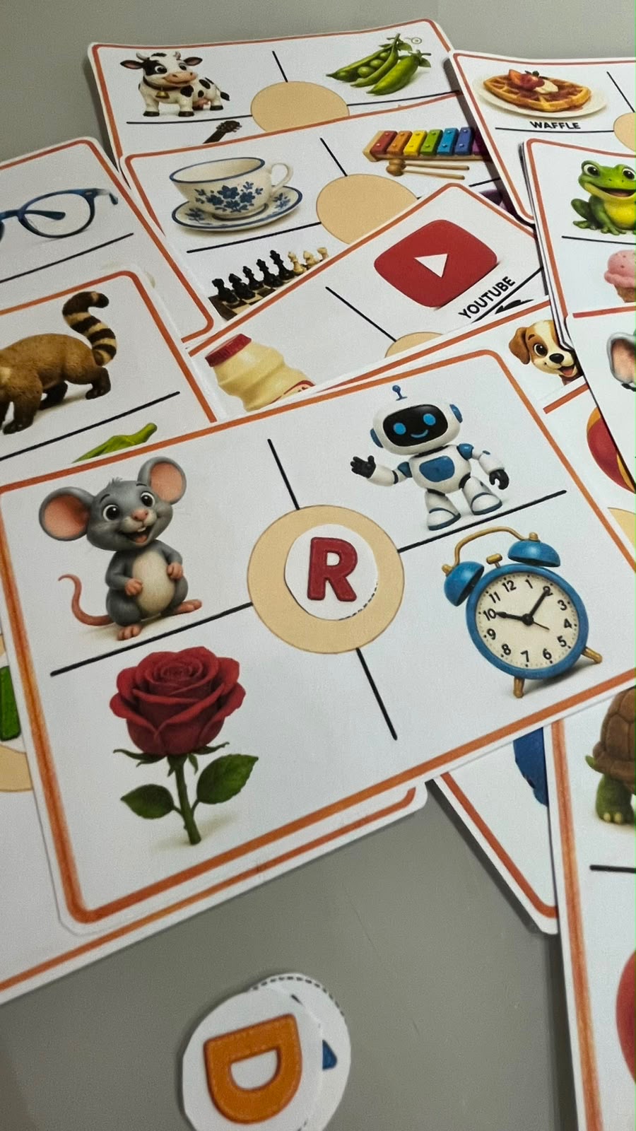 CARDS DO ALFABETO ILUSTRADO ✨ Para imprimir — amostra 2: 🔤 Cards do Alfabeto Ilustrado