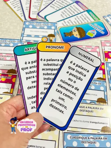 Cards e Frases - Classes Gramaticais — capa do material