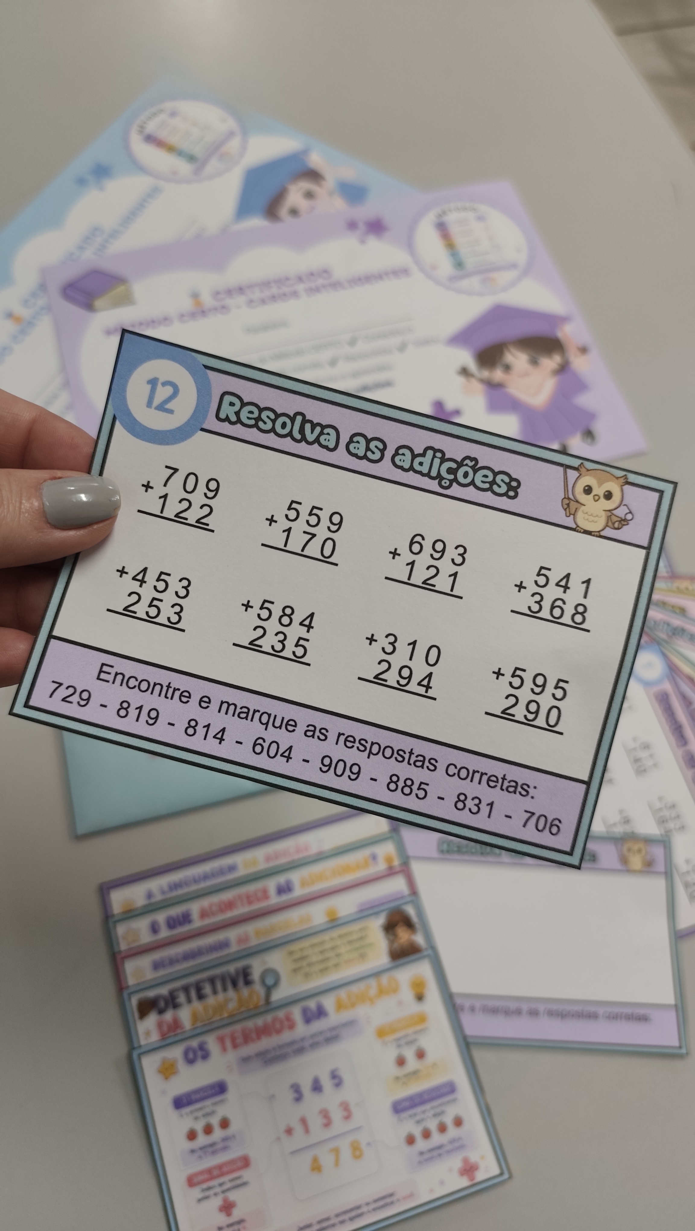 Cards Inteligentes de Adição – Método CERTO — amostra 1: Transforme o ensino da adição em desafios