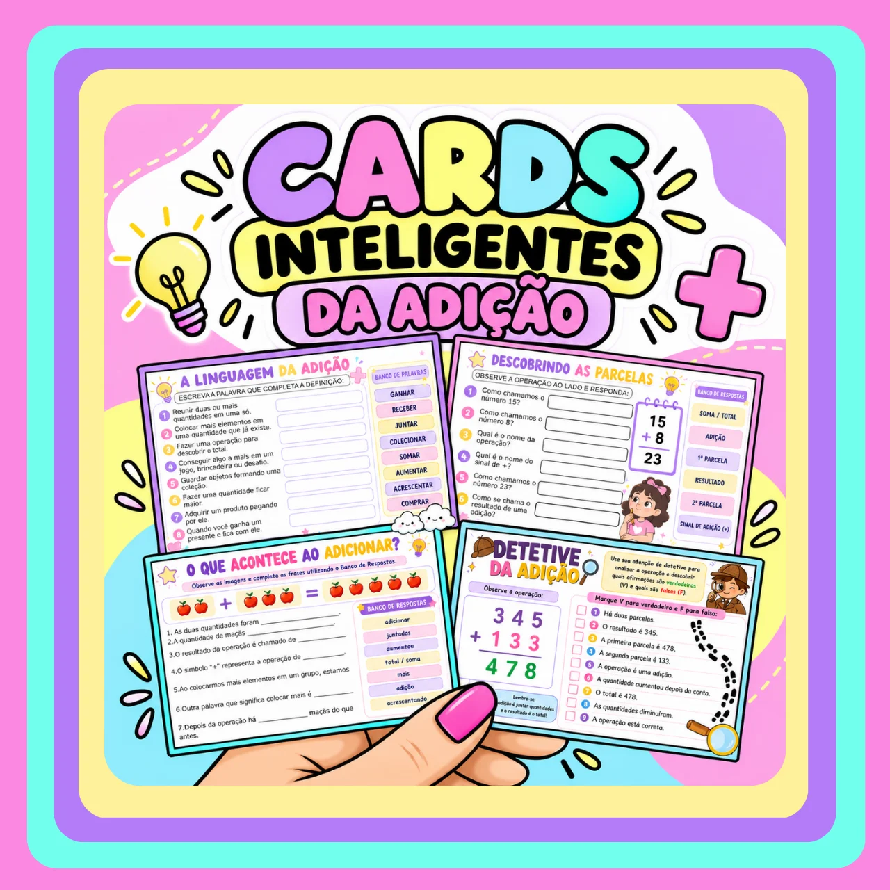 Cards Inteligentes de Adição – Método CERTO — Matemática para Todas as séries: Transforme o ensino da adição em desafios