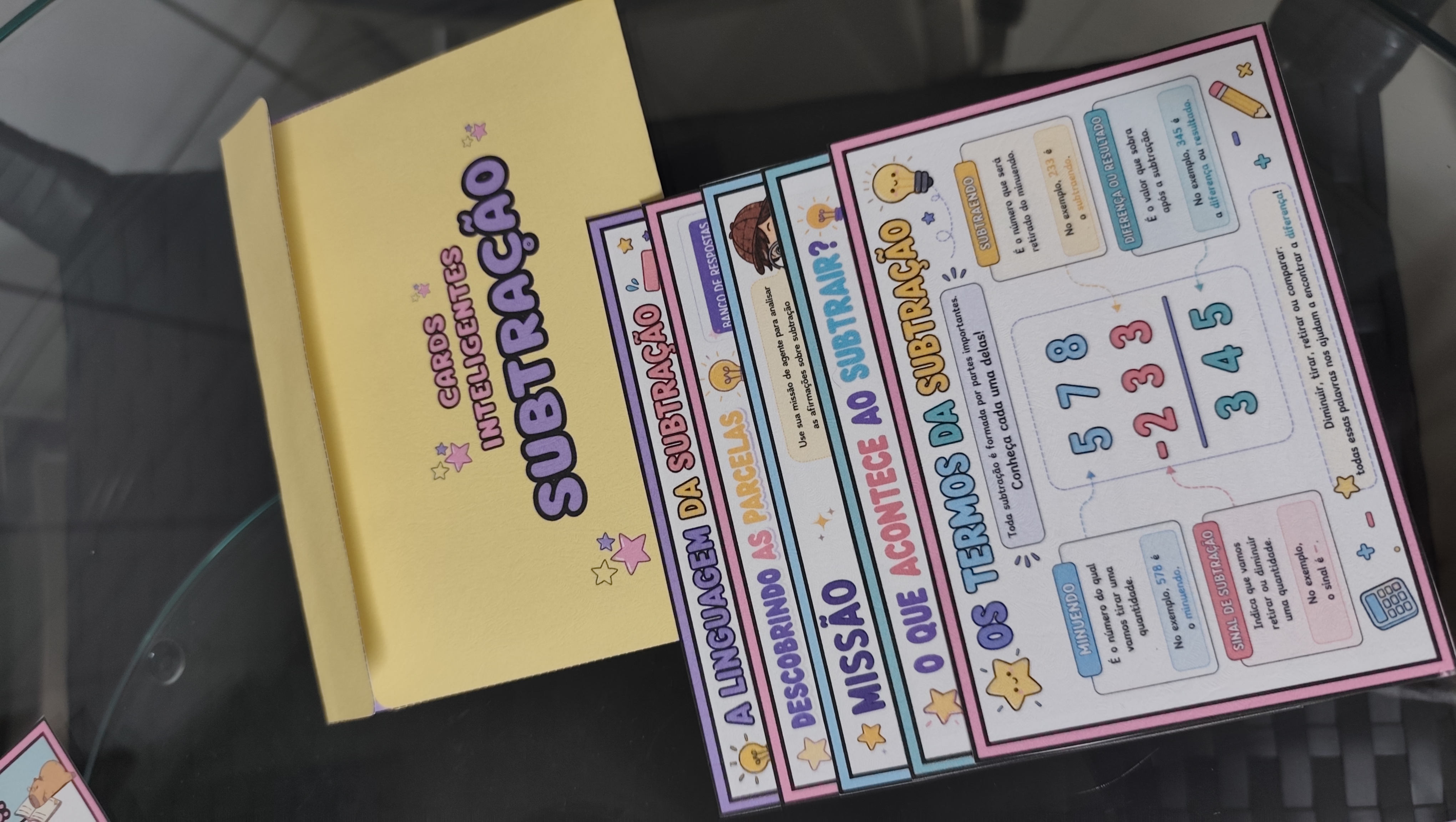 Cards Inteligentes de Subtração – Método CERTO — amostra 1: Transforme o ensino da subtração com desafios em cards, banco…