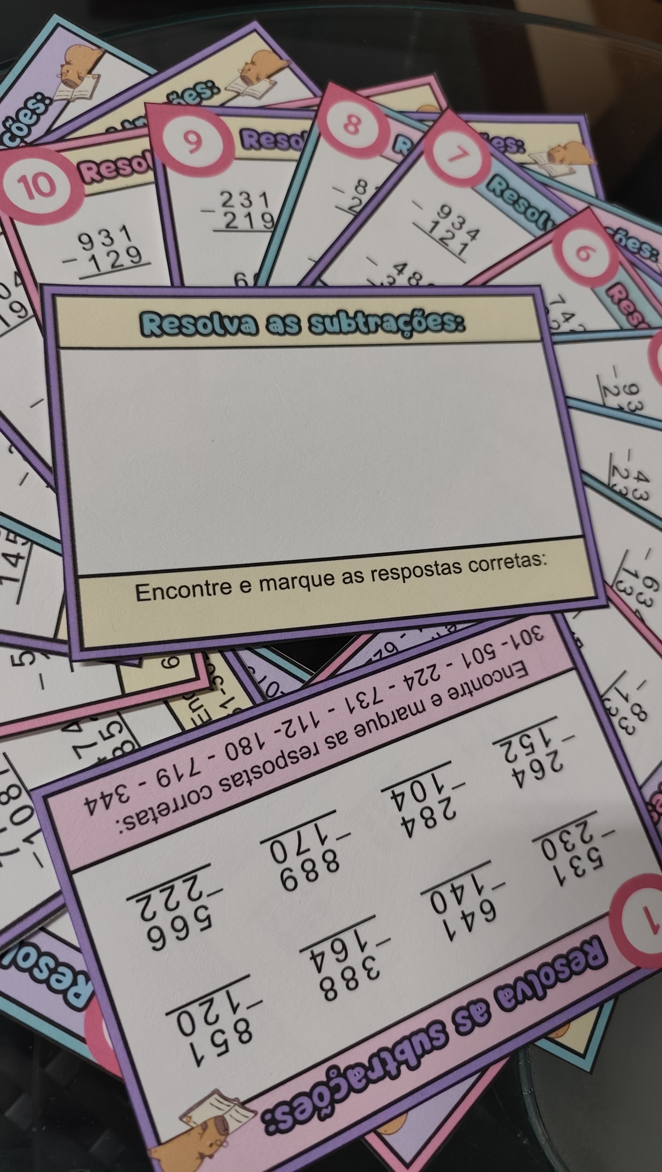 Cards Inteligentes de Subtração – Método CERTO — amostra 3: Transforme o ensino da subtração com desafios em cards, banco…