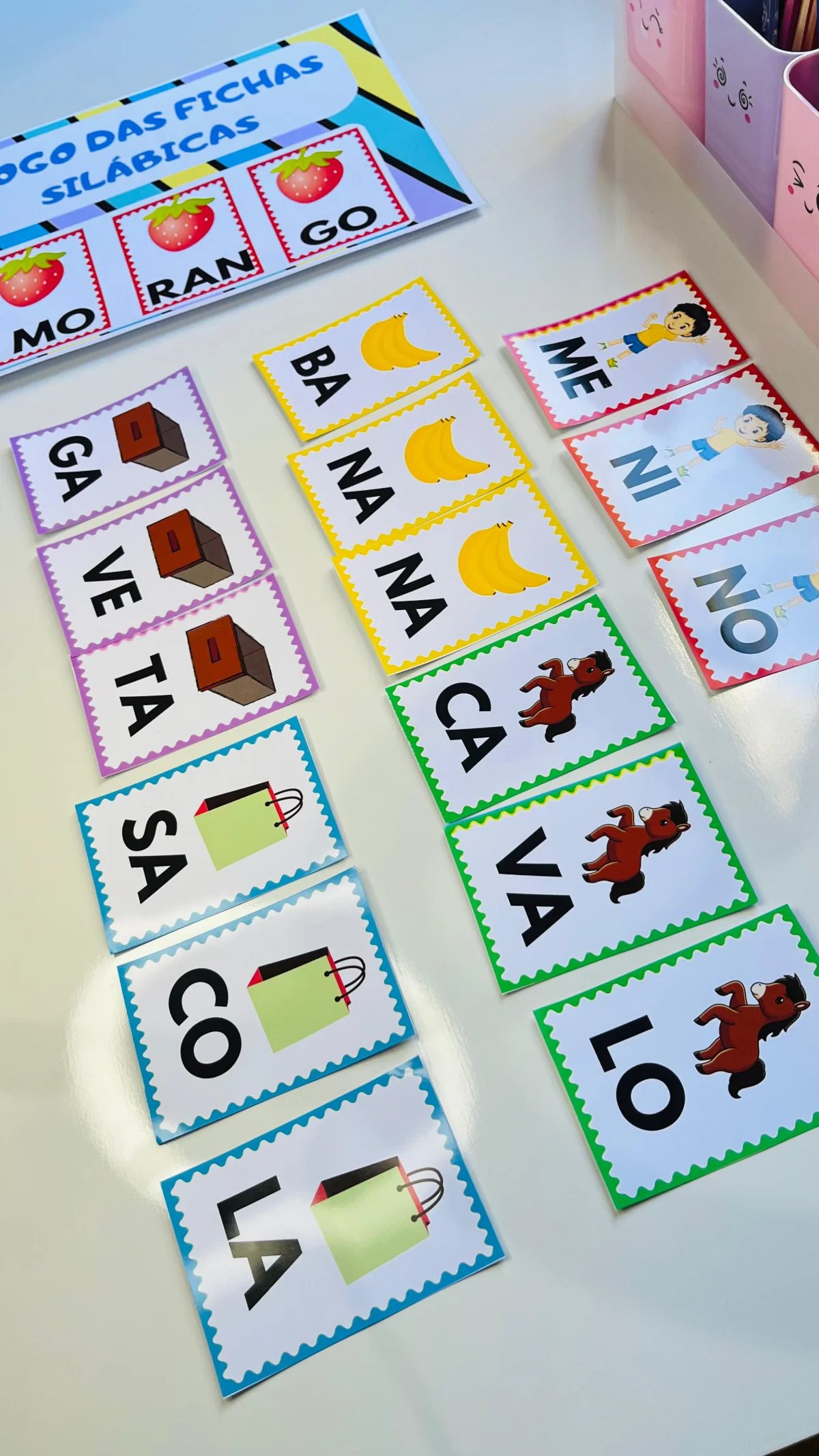 Cards - 🎉 Jogo das fichas Silábicas material pedágogico — amostra 2: 🌟Transforme o aprendizado da leitura em um momento…