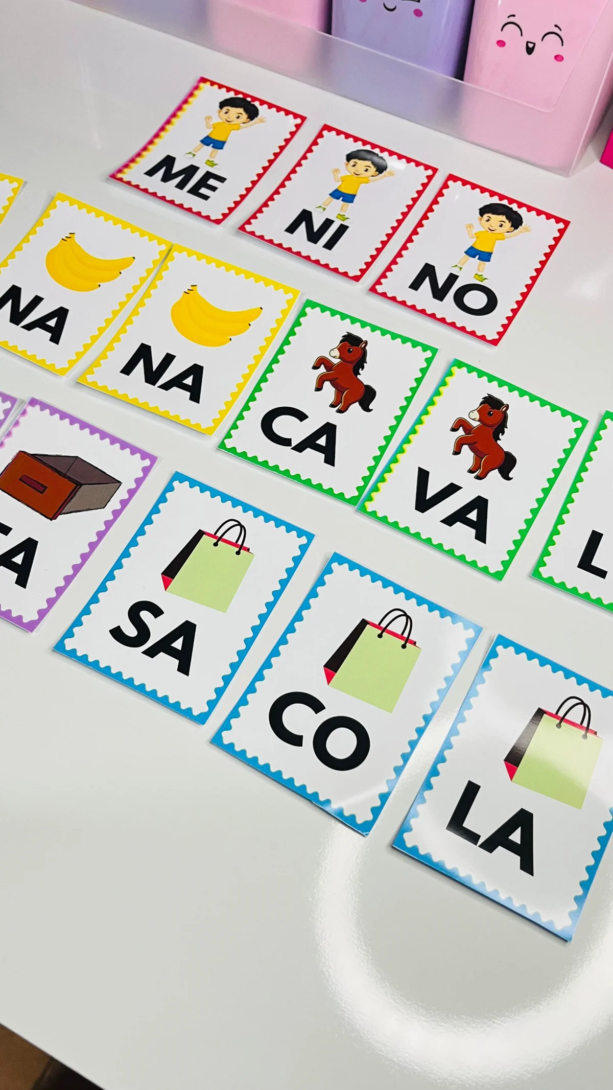 Cards - 🎉 Jogo das fichas Silábicas material pedágogico — amostra 3: 🌟Transforme o aprendizado da leitura em um momento…