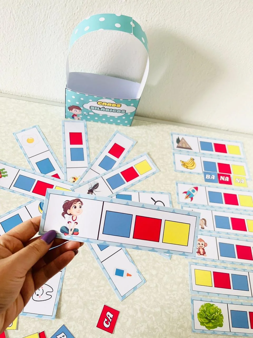 Cards Silábicos | Jogo de Alfabetização com Sílabas, Imagens — amostra 2: Jogo pedagógico de alfabetização com cards…
