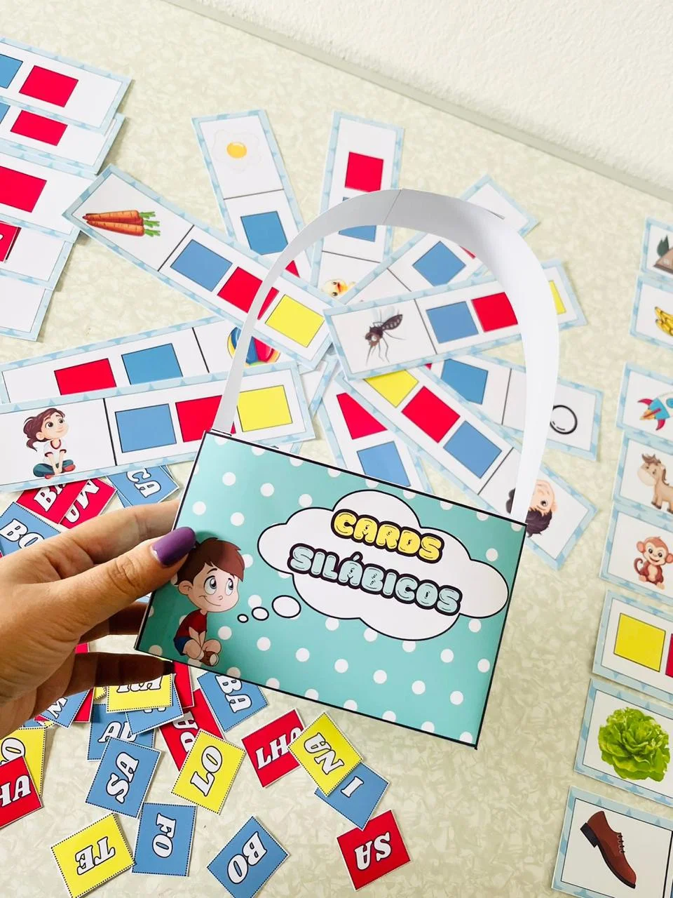 Cards Silábicos | Jogo de Alfabetização com Sílabas, Imagens — amostra 4: Jogo pedagógico de alfabetização com cards…