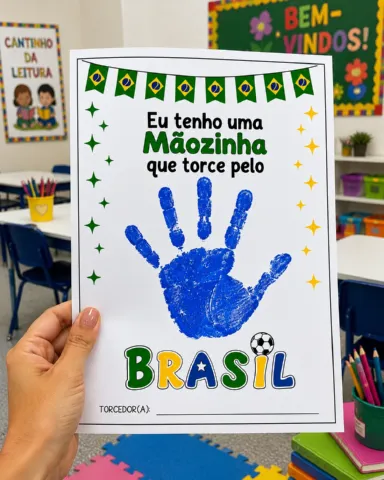 Carimbo Mão Torcedora – Material Pedagógico — capa do material