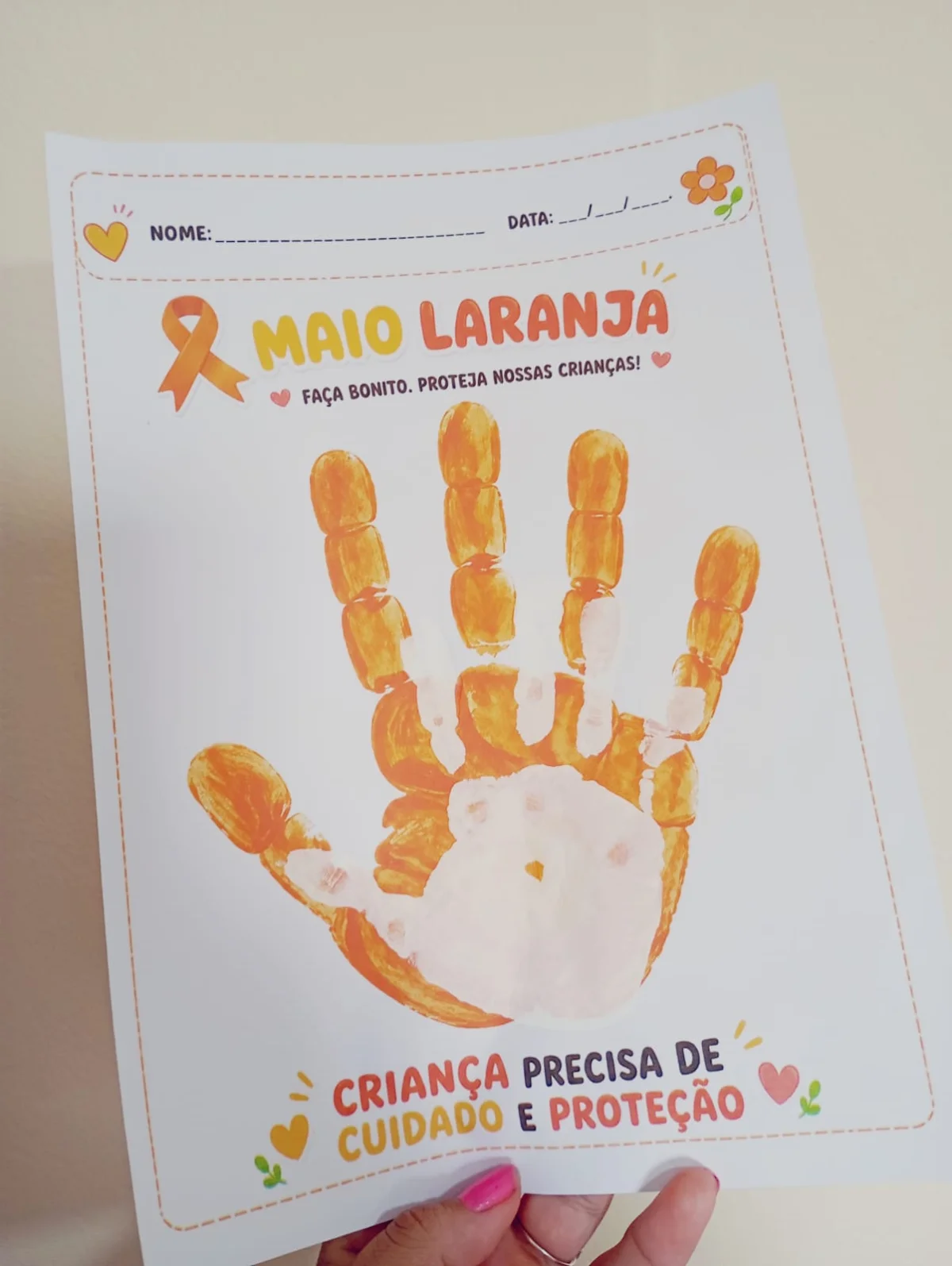 Carimbo Mãozinha Maio Laranja | Atividades Educativas para Imprimir — amostra 3: Transforme o aprendizado em um momento de…