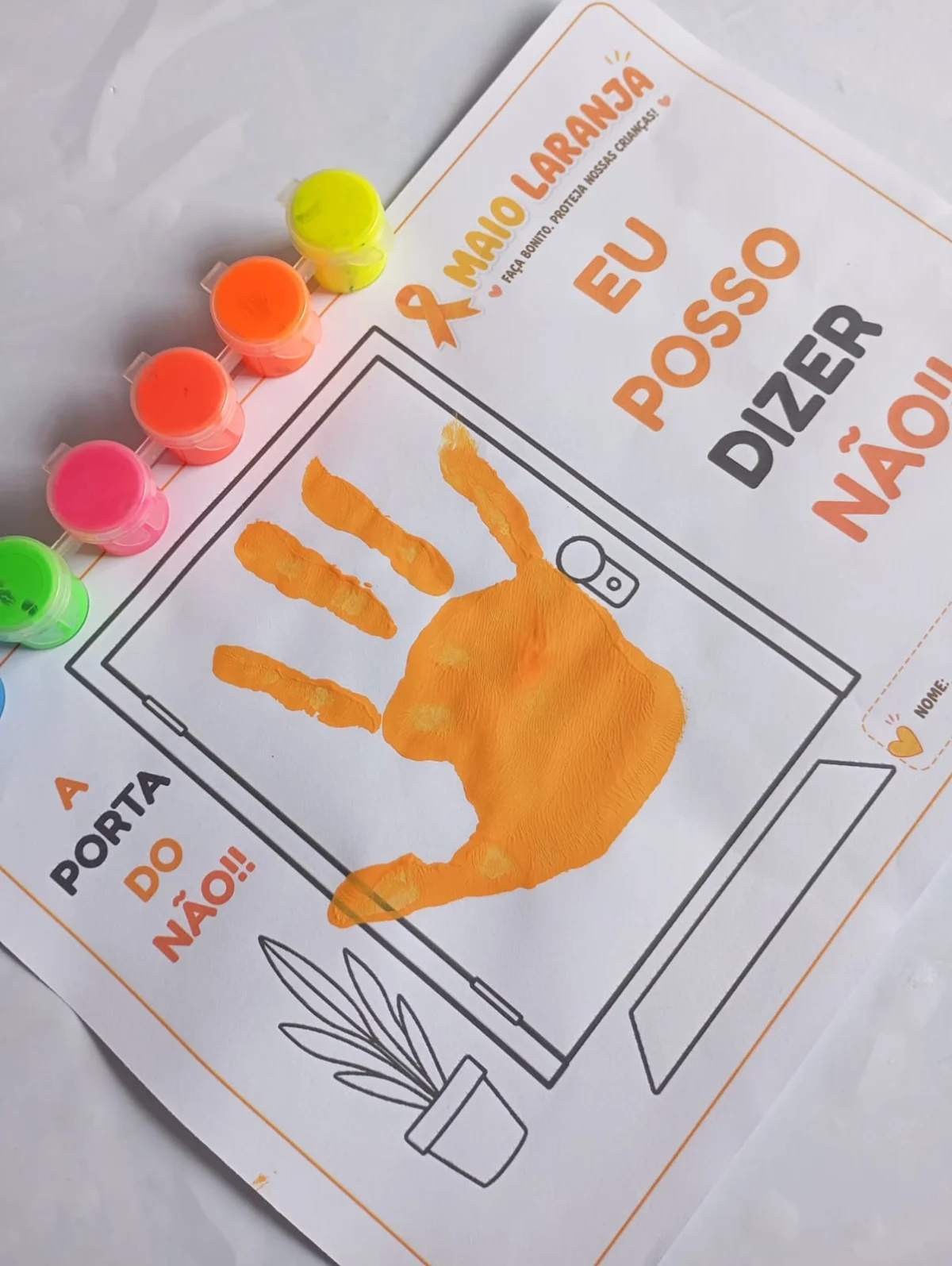 Carimbo Mãozinha Maio Laranja | Atividades Educativas para Imprimir — amostra 4: Transforme o aprendizado em um momento de…