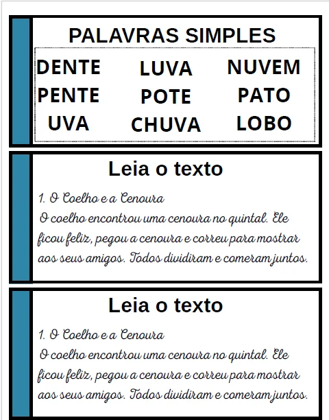 CARNÊ DA LEITURA – UM PASSINHO DE CADA VEZ À FLUÊNCIA LEITORA! 🔤📚 — amostra 1: O Carnê da Leitura foi pensado para…