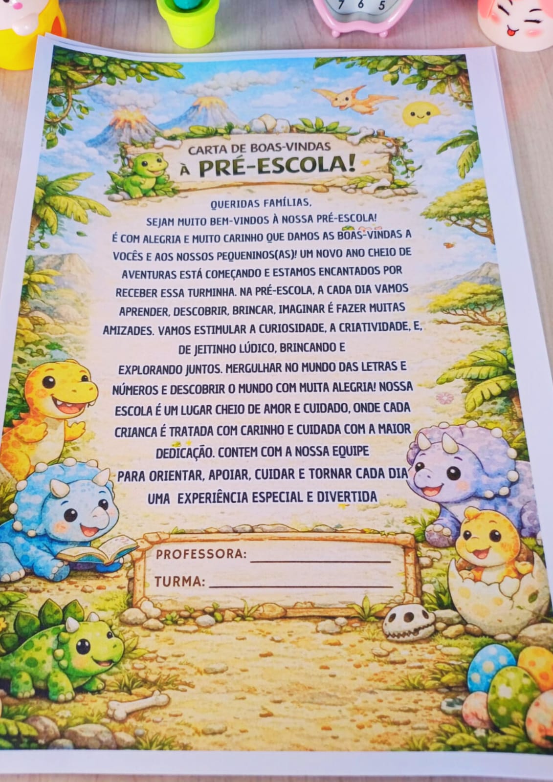 Carta de boas-vindas às famílias para o pré – PDF para Imprimir — capa do material