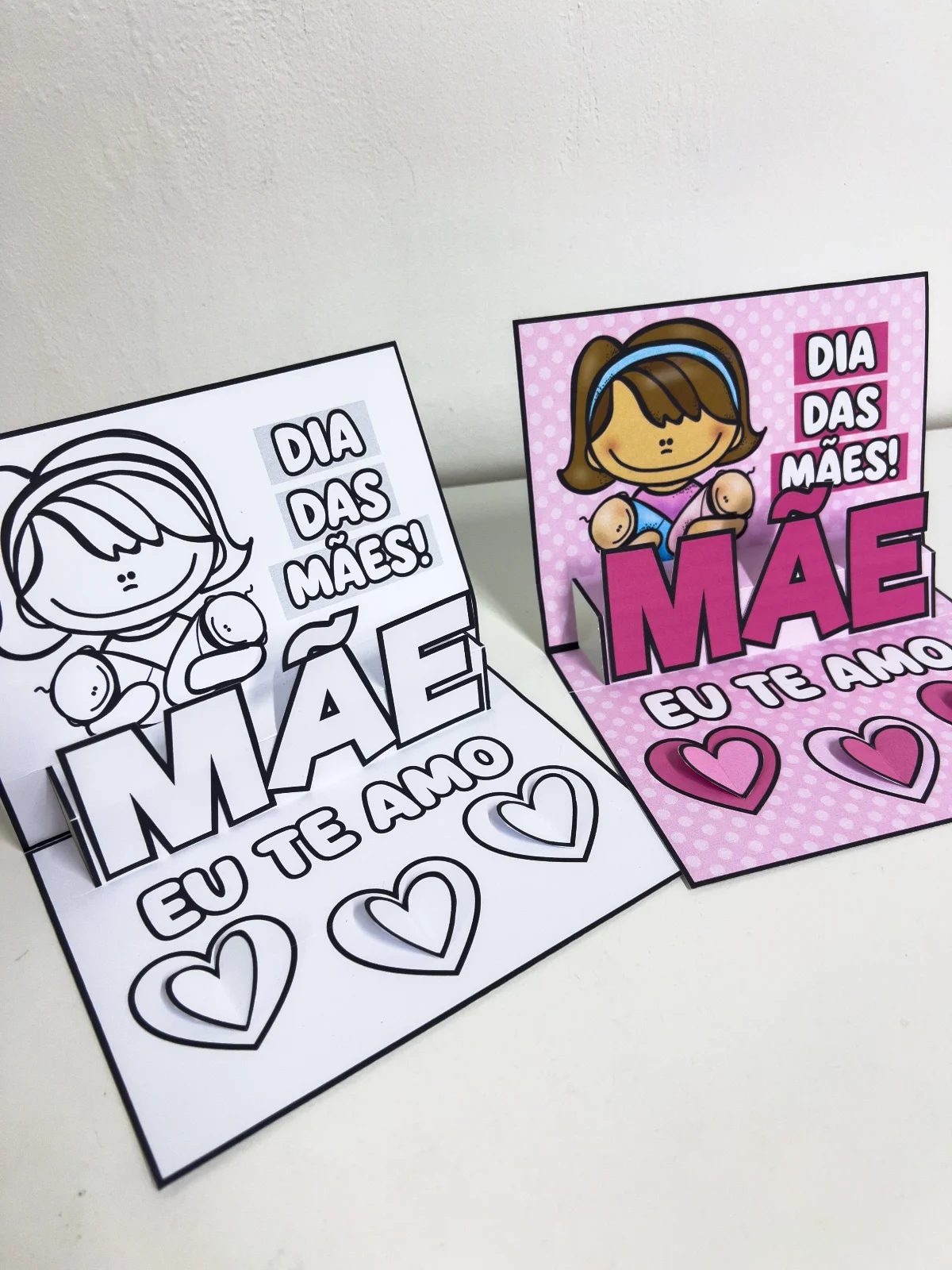 Cartão 3D Dia das Mães para Imprimir – Lembrancinha Criativa Educação Infantil — amostra 4: Este material pedagógico é um…