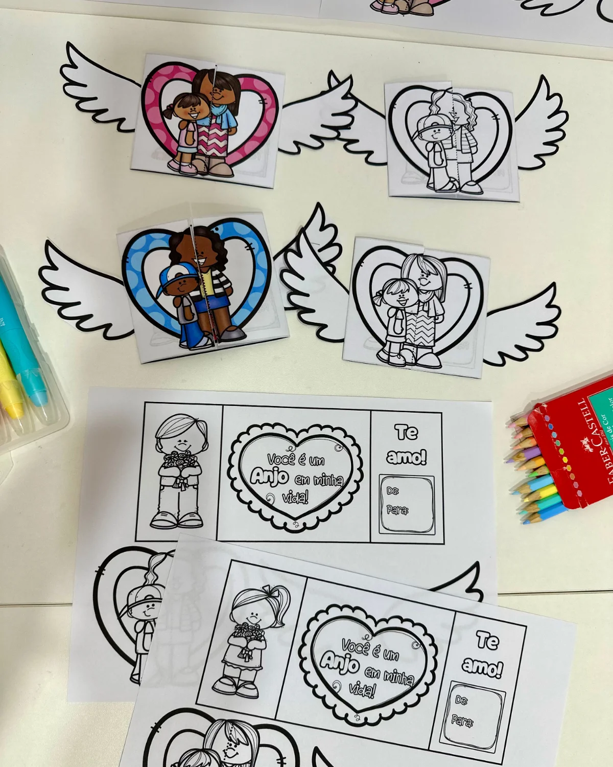 Cartão 3D Dia das Mães – PDF para Imprimir — amostra 2: Este material foi desenvolvido para trabalhar o tema do Dia das…